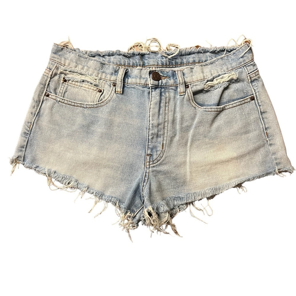 BDG WOMENS CUTE CUTOFF DISTRESSED DENIM SHORTS SIZE 29 MIDRISE SHORT